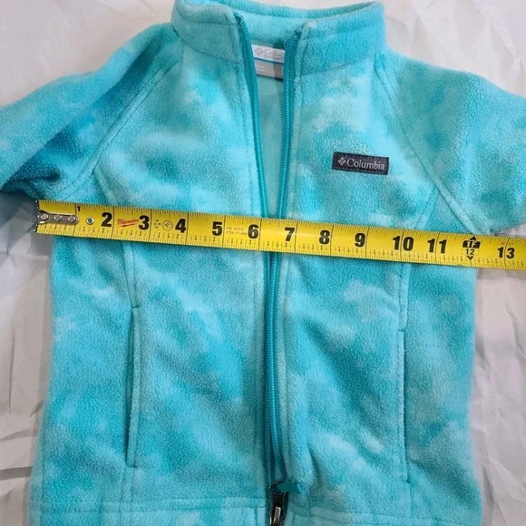 Columbia Full‎ Zip Fleece Jacket Kids 18-24 Months Aqua Teal Casual - Picture 4 of 10